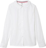 Girls White Long Sleeve Peter Pan Blouse SE9384-ADC-R