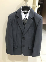 FK8158 - Boys 5pcs Suits - Charcoal Grey