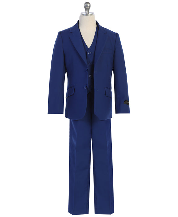 FG691 - Costume 3pcs Garçon Bleu Royal