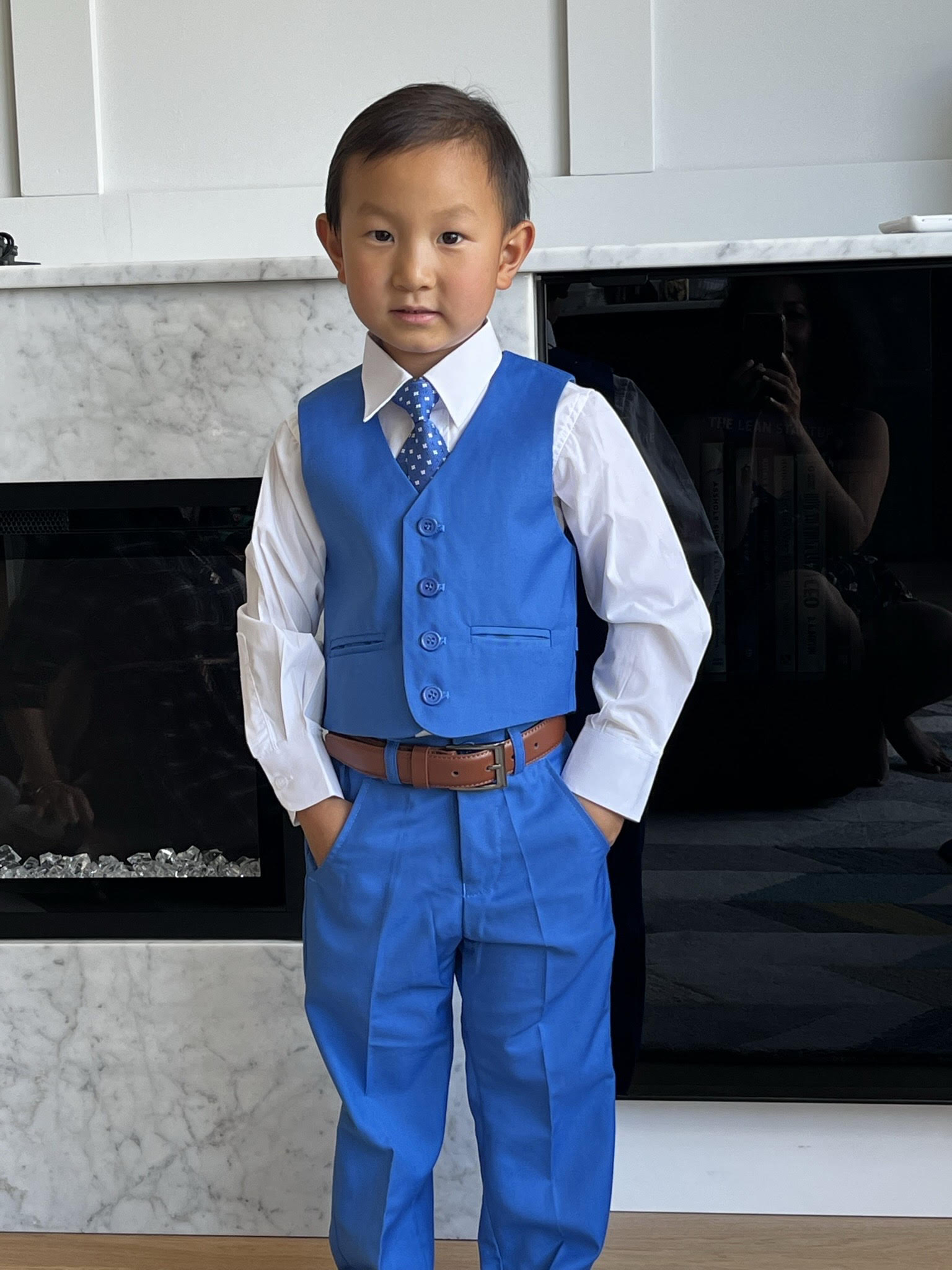Boys 5pcs Suits - Ocean Blue