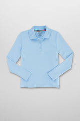 Chesterton - Girls LONG SLEEVE PICOT COLLAR INTERLOCK POLO #FT-SA9424 - Growing Kids