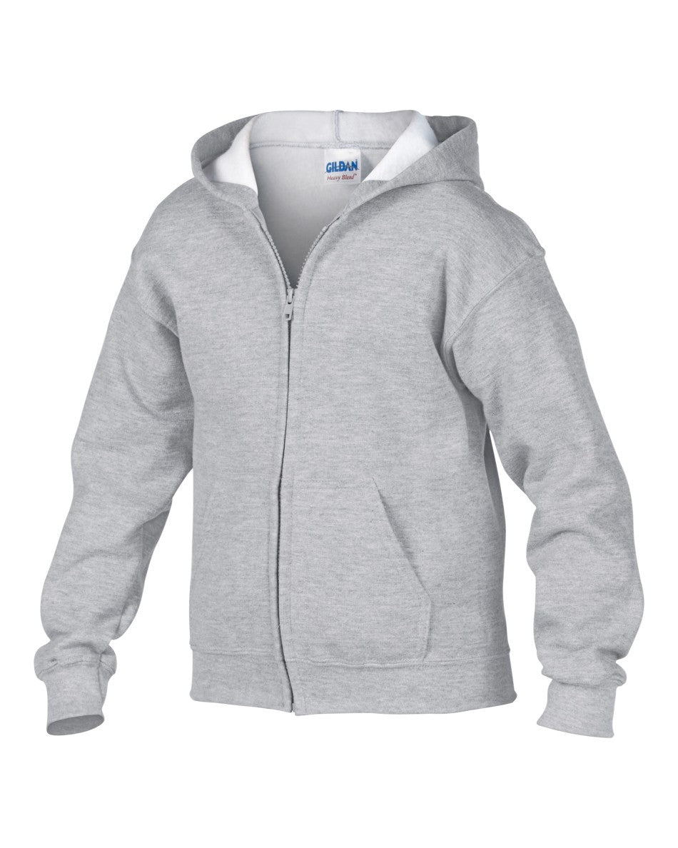 GEC-/ Unisex SM-185B GILDAN FULL ZIP HOODED SWEATSHIRT - Growing Kids
