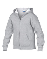 GEC-/ Unisex SM-185B GILDAN FULL ZIP HOODED SWEATSHIRT - Growing Kids