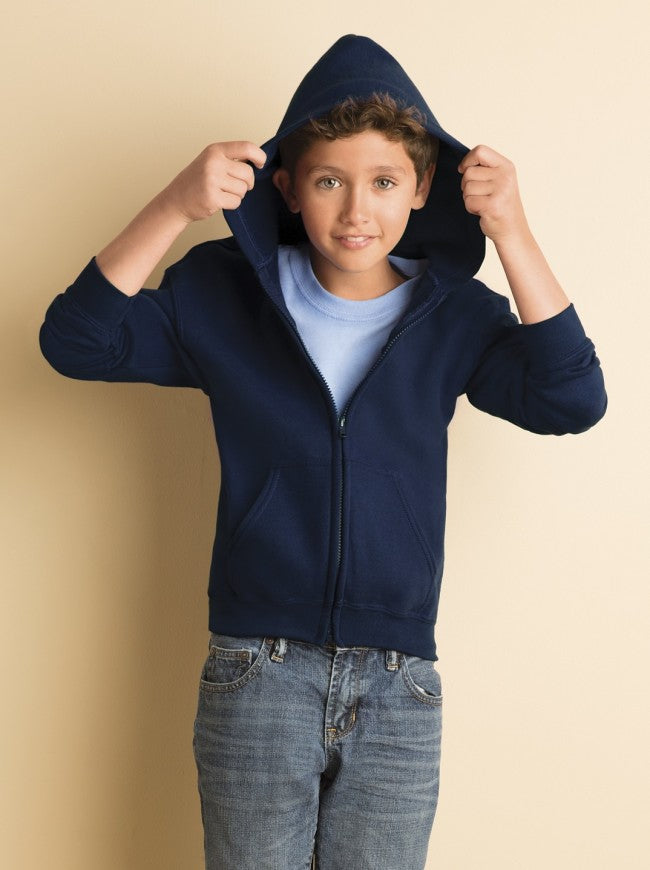 R. GILDAN® HEAVY BLEND™ FULL ZIP HOODED SWEATSHIRT - Growing Kids