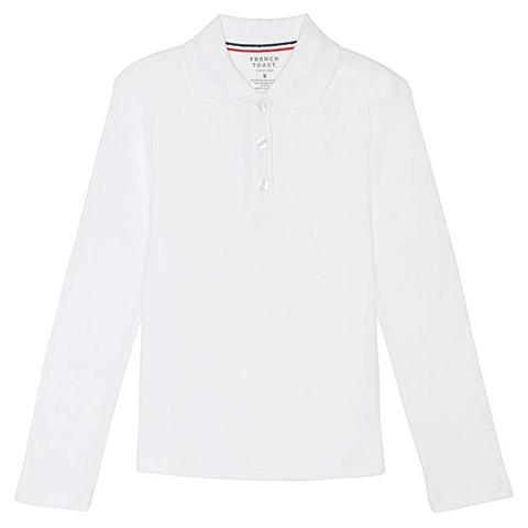 Victory - Girls LONG SLEEVE PICOT COLLAR INTERLOCK POLO #FT-SA9424 - Growing Kids