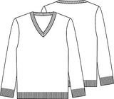 ADULT & YOUTH UNISEX LONG SLEEVE V-NECK SWEATER #5670 - Growing Kids