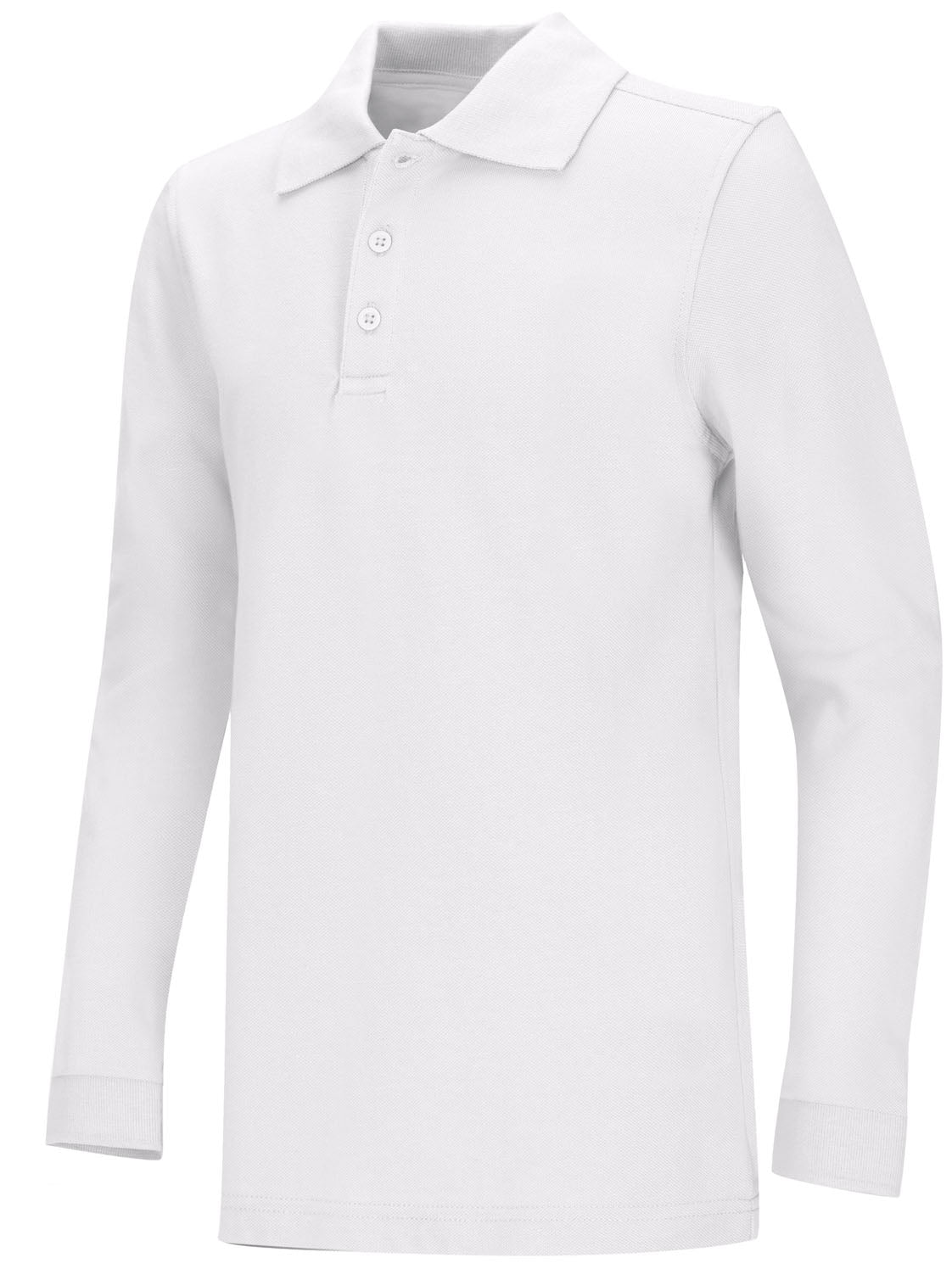 Chesterton - Girls LONG SLEEVE PICOT COLLAR INTERLOCK POLO #FT-SA9424 - Growing Kids