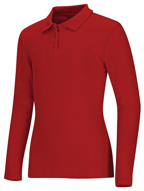 Junior & Adults LS FITTED INTERLOCK POLO # 5854 - Growing Kids