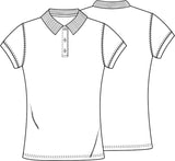 Girls SHORT SLEEVE BURGUNDY PIQUE POLO - Growing Kids
