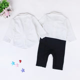 New Infant Baby Boy Suit Clothing Set Black Gentleman Style Long Sleeve Romper+jacket Suit Menino De Roupas De Bebe Christening - Growing Kids