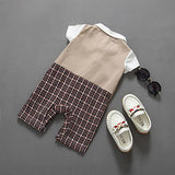 Newborn BABYGROW Baby Boy Clothes New Christening Formal Party Bodysuit Outfit Gift short Sleeve Summer 6 9 12 18 24 Monthes - Growing Kids