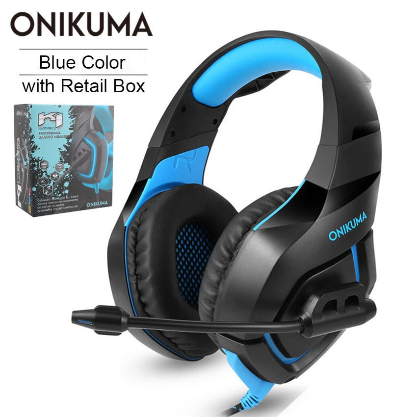 Luca's ONIKUMA K1 PS4 Gaming Headset casque Wired PC Stereo Earphones Headphones with Microphone for New Xbox One/Laptop Tablet Gamer - Growing Kids