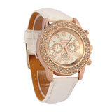 Luca's Al -Vogue Fashion Citizen watch Waterproof High Women Ladies Crystal Dial Quartz Analog Leather Witcher Bracelet Wrist Watch - Growing Kids
