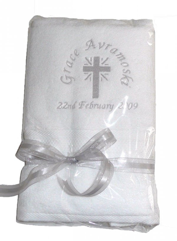 Personalized Christening Towel and art work Growing Kids