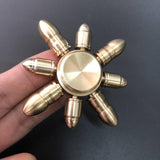 Fidget Spinner en cuivre, jouets en alliage de laiton, bout du doigt gyroscopique, roulement en métal, soulage le Stress pour enfants, cadeau pour garçons
