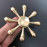 Fidget Spinner en cuivre, jouets en alliage de laiton, bout du doigt gyroscopique, roulement en métal, soulage le Stress pour enfants, cadeau pour garçons