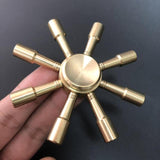 Fidget Spinner en cuivre, jouets en alliage de laiton, bout du doigt gyroscopique, roulement en métal, soulage le Stress pour enfants, cadeau pour garçons