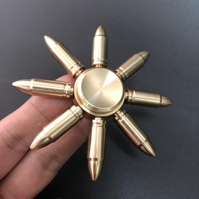 Fidget Spinner en cuivre, jouets en alliage de laiton, bout du doigt gyroscopique, roulement en métal, soulage le Stress pour enfants, cadeau pour garçons