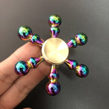 Fidget Spinner en cuivre, jouets en alliage de laiton, bout du doigt gyroscopique, roulement en métal, soulage le Stress pour enfants, cadeau pour garçons