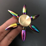 Fidget Spinner en cuivre, jouets en alliage de laiton, bout du doigt gyroscopique, roulement en métal, soulage le Stress pour enfants, cadeau pour garçons