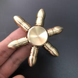 Fidget Spinner en cuivre, jouets en alliage de laiton, bout du doigt gyroscopique, roulement en métal, soulage le Stress pour enfants, cadeau pour garçons