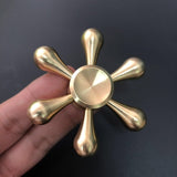 Fidget Spinner en cuivre, jouets en alliage de laiton, bout du doigt gyroscopique, roulement en métal, soulage le Stress pour enfants, cadeau pour garçons
