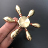 Fidget Spinner en cuivre, jouets en alliage de laiton, bout du doigt gyroscopique, roulement en métal, soulage le Stress pour enfants, cadeau pour garçons