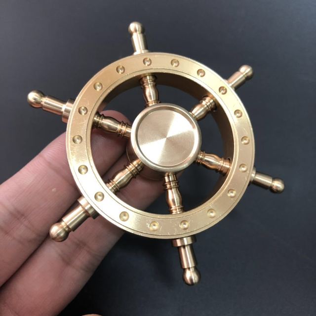 Fidget Spinner en cuivre, jouets en alliage de laiton, bout du doigt gyroscopique, roulement en métal, soulage le Stress pour enfants, cadeau pour garçons