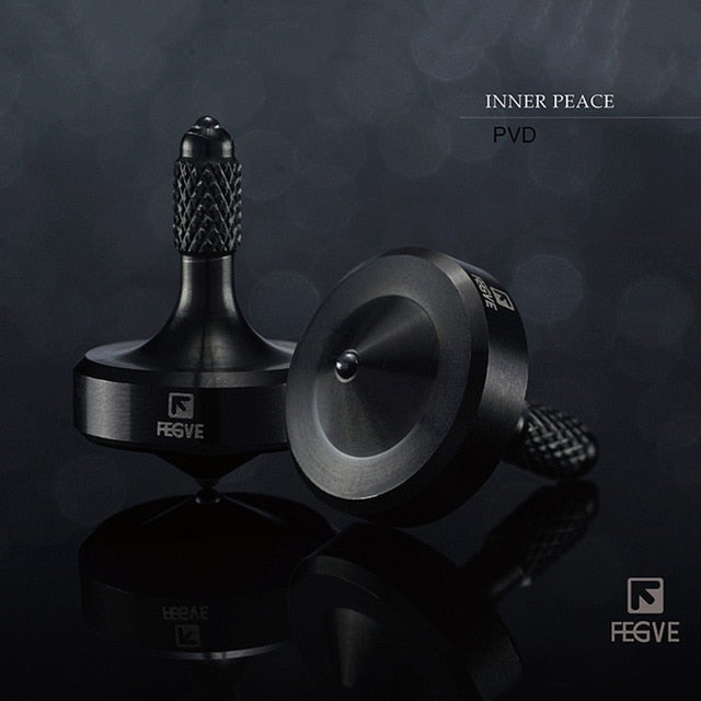 FEGVE Mini Gyro Fidget Spinner Hand Spinners Tainless Steel Metal Ceramic Beads Black Gold Silver Gyro Toy FG35