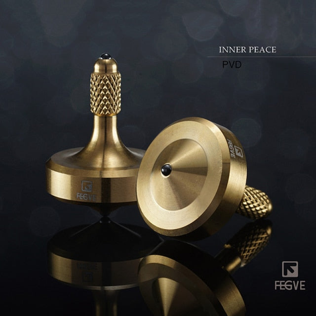 FEGVE Mini Gyro Fidget Spinner Hand Spinners Tainless Steel Metal Ceramic Beads Black Gold Silver Gyro Toy FG35