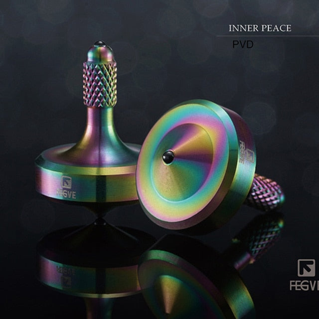 FEGVE Mini Gyro Fidget Spinner Hand Spinners Tainless Steel Metal Ceramic Beads Black Gold Silver Gyro Toy FG35